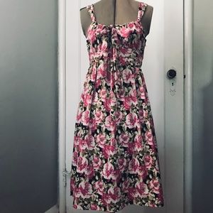 Vintage Retro Handmade Rose Midi Dress!